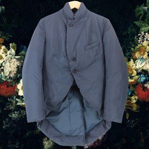 Comme Des Garcons Archive '04 Blue Down Puffer Coat Cut-away Tails Japan Unisex